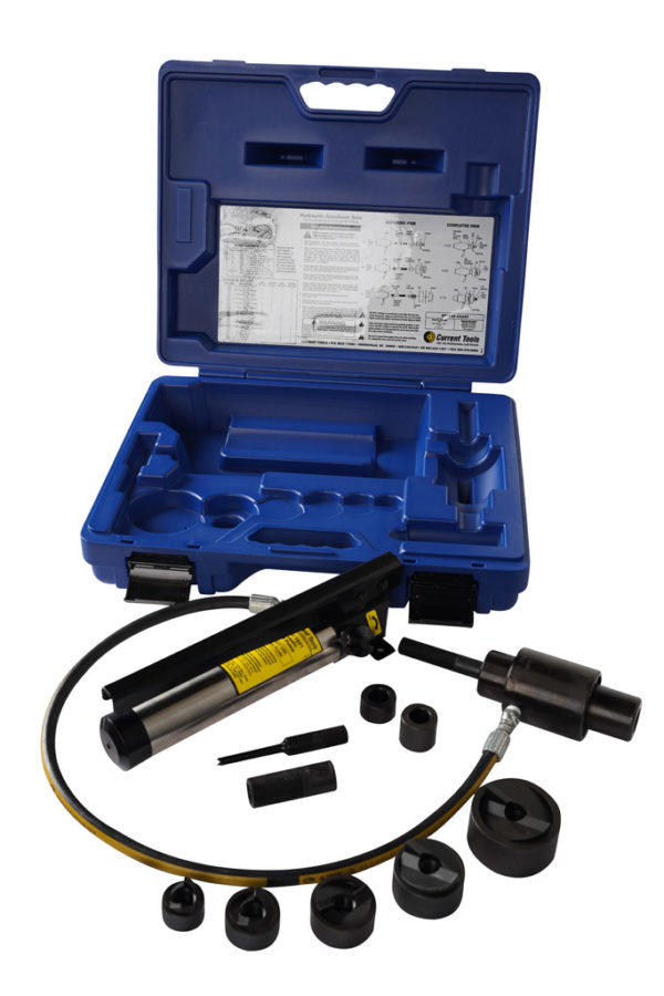 152PM 1/2" 2" Piece Maker™ Hydraulic Knockout Set w/Plastic Case Current Tools